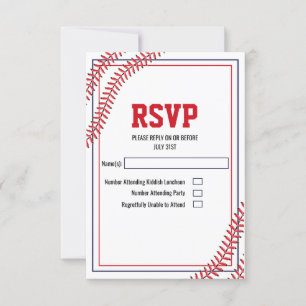 Carte RSVP Baseball