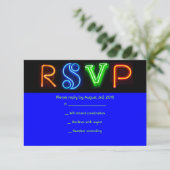 Carte RSVP Bat mitzvah À Barre ÉLECTRIQUE (Debout devant)