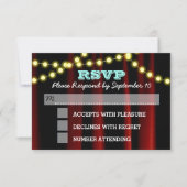 Carte RSVP Bat mitzvah Aqua Lights (Devant)