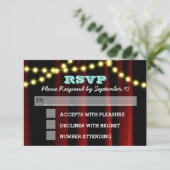 Carte RSVP Bat mitzvah Aqua Lights (Debout devant)