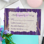 Carte RSVP Bat mitzvah de forêt de nuit violet<br><div class="desc">La carte rsvp de la forêt de nuit violet se coordonne magnifiquement avec les invitations de papillons bat mitzvah violets enchantés. Cette carte rsvp violet foncé est polyvalente pour toute fête d'anniversaire violet à thème stationnaire.</div>