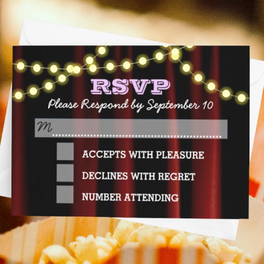 Carte RSVP Bat mitzvah Lilac