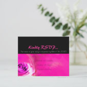 Carte RSVP Bat mitzvah NEON ROSE WATERCOLOR (Debout devant)