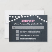 Carte RSVP Bat mitzvah rose (Devant)
