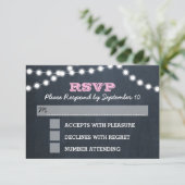 Carte RSVP Bat mitzvah rose (Debout devant)