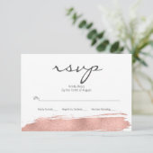 Carte RSVP Bat mitzvah rose Gold (Debout devant)