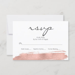 Carte RSVP Bat mitzvah rose Gold