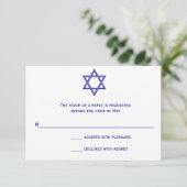 Carte RSVP Bat mitzvah Star de David Chevron (Debout devant)