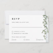 Carte RSVP Birch Tree avec Mariage de préférence d (Devant)