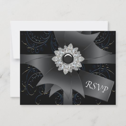 Carte RSVP Black Blue Swil RSVP (Devant)
