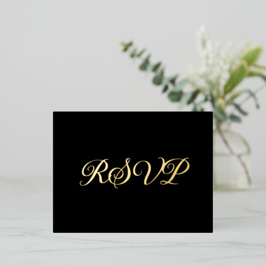 Carte RSVP Black Elegant Co-Starring (Debout devant)