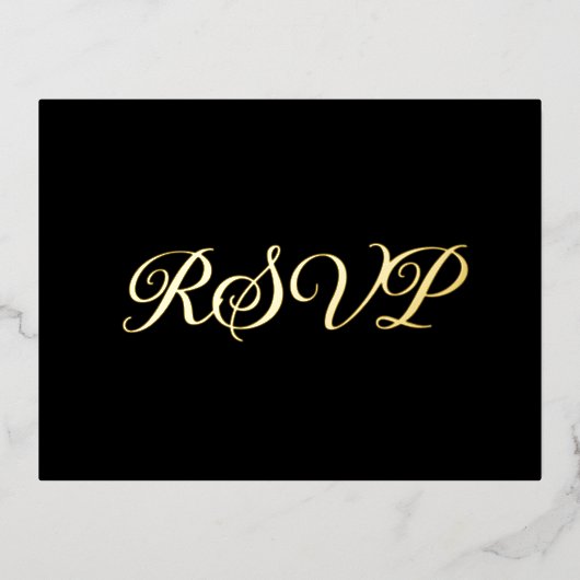 Carte RSVP Black Elegant Co-Starring (Recto)
