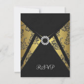 Carte RSVP Black Gold (Devant)