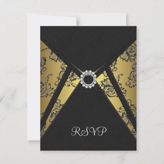 Carte RSVP Black Gold (Devant)