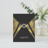 Carte RSVP Black Gold (Debout devant)