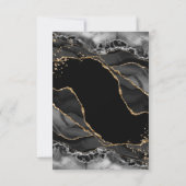 Carte RSVP Black Gold Parties scintillant Agate St (Dos)