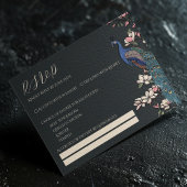 Carte RSVP Black Peacock moderne