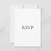 Carte RSVP blanche moderne et élégante (Devant)