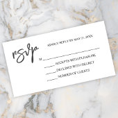 Carte RSVP bleu bleu foncé moderne