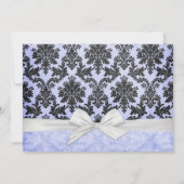 Carte RSVP bleu bleu romantique (Dos)