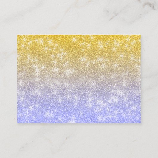 Carte RSVP bleu clair, Gold Parties scintillant St (Dos)