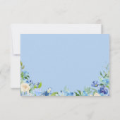 Carte RSVP bleu clair Hydrangée Florale Aquarelle (Dos)