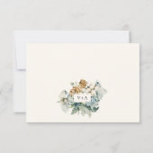 Carte RSVP bleu Dusty hiver (Dos)