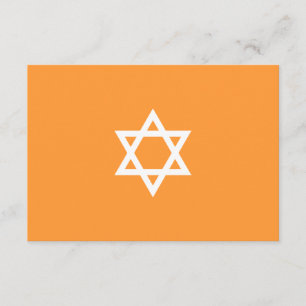 Carte RSVP bleu Mitzvah Star Shopping