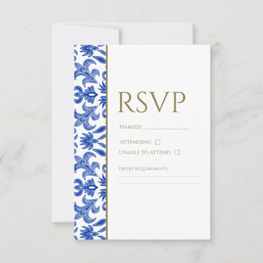 Carte RSVP bleue italienne (Devant)