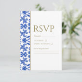 Carte RSVP bleue italienne (Debout devant)