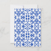 Carte RSVP bleue italienne (Dos)