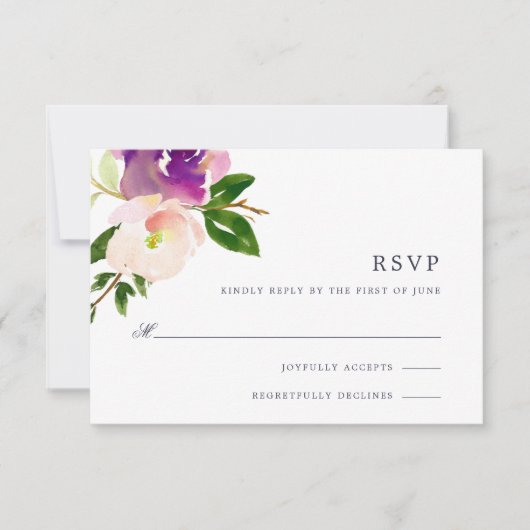 Carte RSVP Bloom Vibrant (Devant)