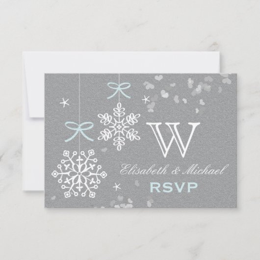 Carte RSVP Blue and Grey (Devant)