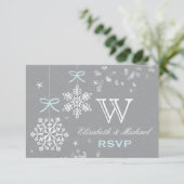 Carte RSVP Blue and Grey (Debout devant)