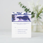 Carte RSVP Blue Betta Fish Wedding (Debout devant)