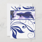 Carte RSVP Blue Betta Fish Wedding (Dos)