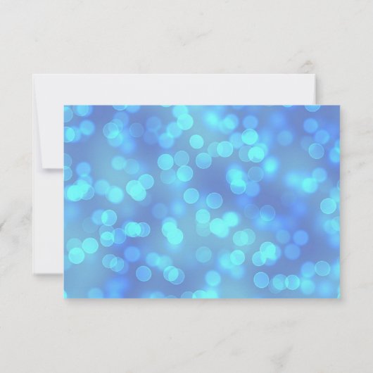 Carte RSVP Blue Bokeh Wedding (Dos)