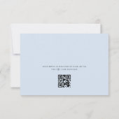 Carte RSVP Blue Floral Hydrangea Wedding (Dos)