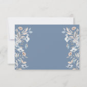 Carte RSVP Blue Floral Repas (Dos)