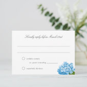 Carte RSVP Blue Hydrangea Grand-millentenaire de m (Debout devant)