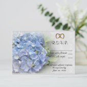 Carte RSVP Blue Hydrangea style 2 (Debout devant)