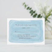 Carte RSVP Blue Watercolor (Debout devant)