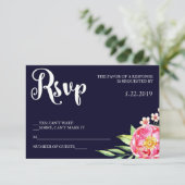 Carte RSVP Blush Navy (Debout devant)