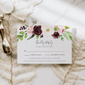 Carte RSVP Blush Romance Repas Choix
