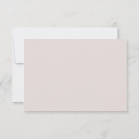Carte RSVP Blush Romance Repas Choix (Dos)