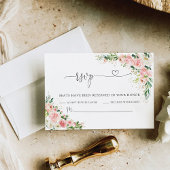 Carte RSVP Blush Rose Wedding