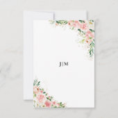 Carte RSVP Blush Rose Wedding (Dos)
