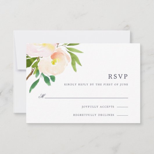 Carte RSVP Blush Spring (Devant)