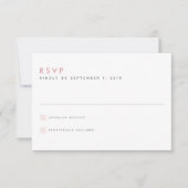 Carte RSVP Blush Wedding (Devant)