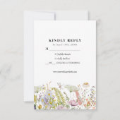 Carte RSVP Boho Beige Fleur sauvage Printemps été (Dos)